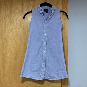Ralph Lauren Sleeveless Striped Kids Button Down Dress - Size 8